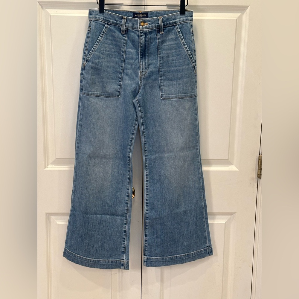 Ramy Brook Clifford Cropped Wide Leg Jeans  (size 28)